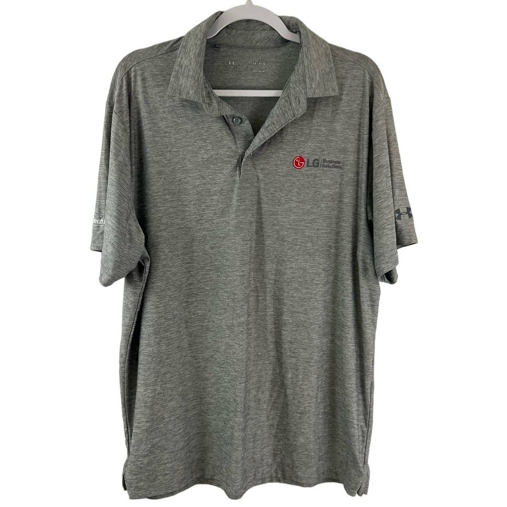 Under Armour LG Business Solutions Work Uniform Mens Polo Shirt L Heat Gear